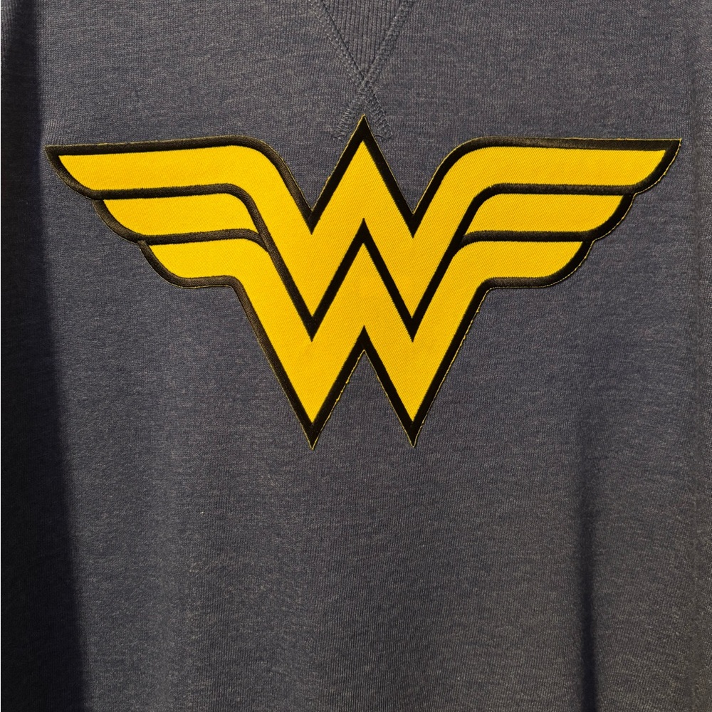 Wonder Woman Custom Denim French Terry Sweatshirt Size 2XL - Picture 3 of 8